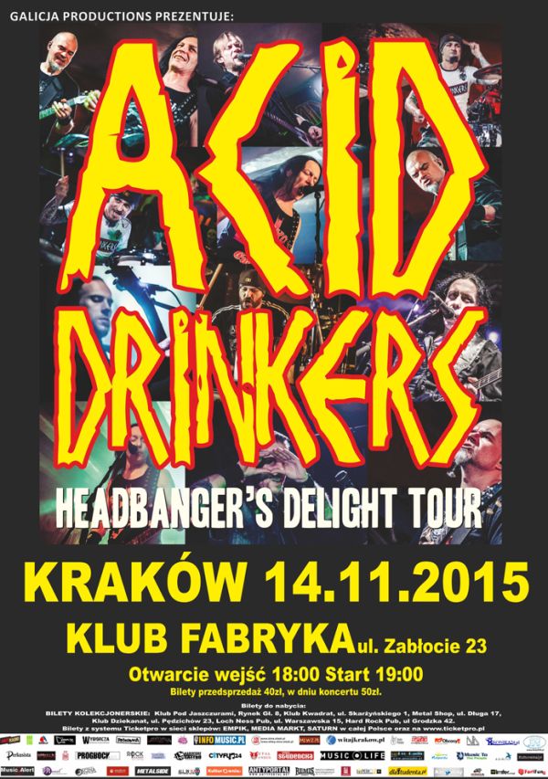 Koncert ACID DRINKERS już 14 listopada w Krakowie