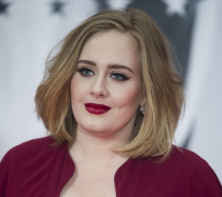 Adele attends the Brit Awards at the O2 Arena in London. 24.02.2016