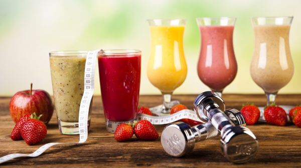 Healthy diet, protein shakes, sport and fitness