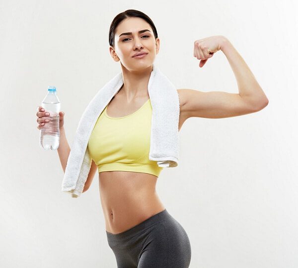 Athletic Girl With a Bottle of Water