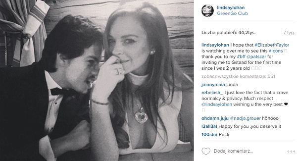 Egora Tarabasova, Lindsay Lohan. Fot. Instagram