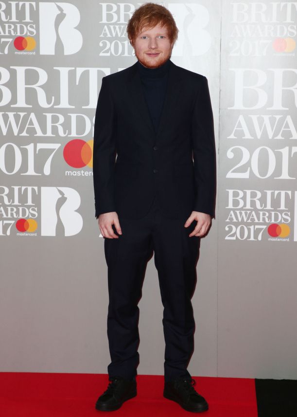 Ed Sheeran at The Brit Awards, Arrivals, O2 Arena, London, UK
