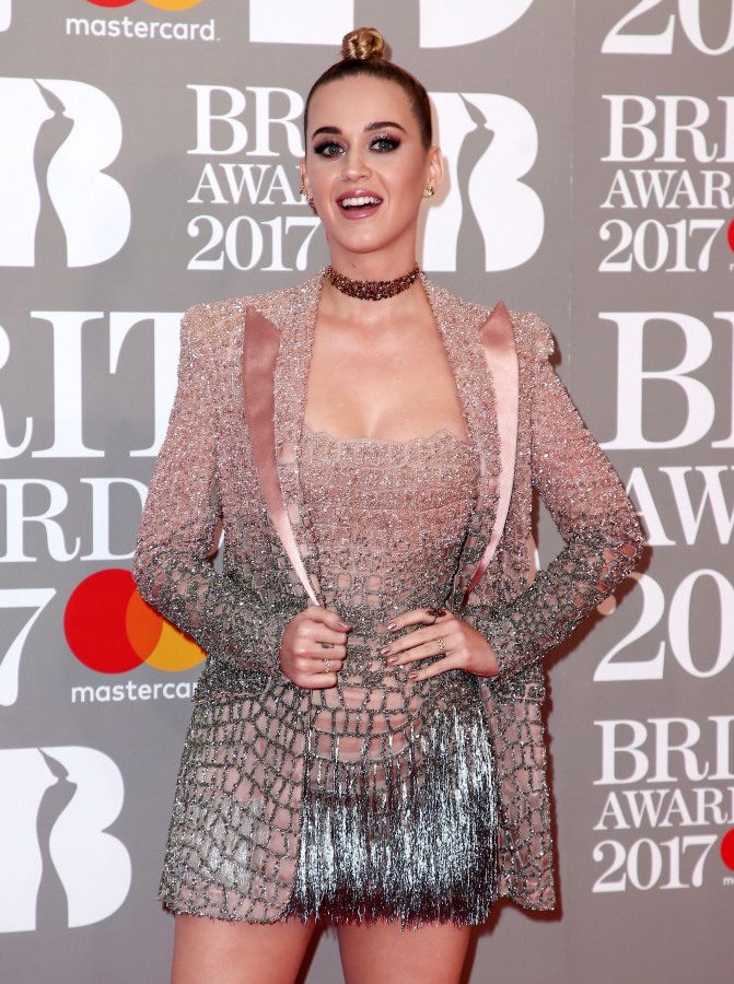Katy Perry at The Brit Awards, Arrivals, O2 Arena, London, UK