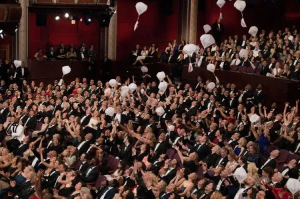 Candy falls from the ceiling during The 89th Oscars at the Dolby Theatre in Hollywood, CA on Sunday, February 26, 2017.