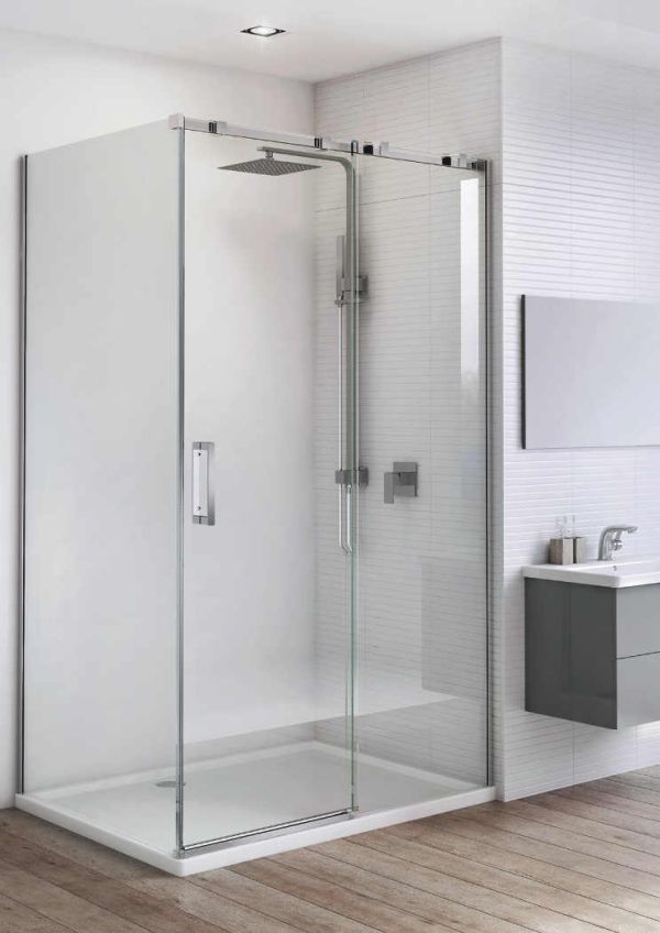 Metal i szkło czyli industrialnie pod prysznicem