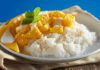 Ryż z żółtym jackfruitem i kremem kokosowym
