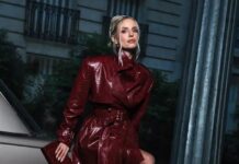 Leonie Hanne dla GUESS. Burgund, skóra i wieczorowy glamour na jesień 2026 Leonie Hanne for GUESS – kolekcja jesień–zima 2026